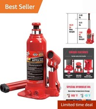 Versatile 4 Ton Hydraulic Bottle Jack - Ideal for Trucks, SUVs & Machinery