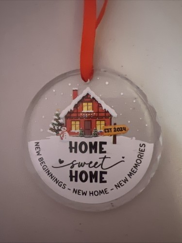 NEW In Box New Home 2024 Glass Christmas Ornament 3” - Picture 2 of 4