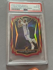 Tyrese Haliburton PSA 10 Rookie RC 2020 Panini Select Maroon Die Cut Prizm /175
