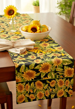 April Cornell Table Runner Harvest Sunflowers...