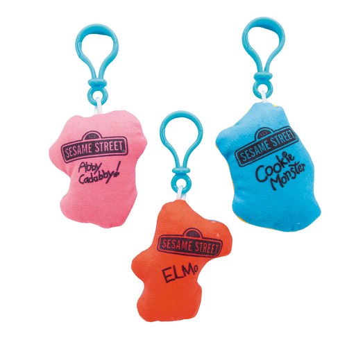 Fun Express Sesame Street Flat Stuffed Backpack Clips - 2 1/4" x 3 1/2", 12 piec - Picture 2 of 3