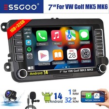 7" Car Stereo Radio For VW Volkswagen Jetta Passat Carplay Android 14 GPS Camera