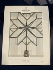 Hearth & Hand Magnolia Star Tree Topper w/Clip Metal Gold Silver Christmas Decor