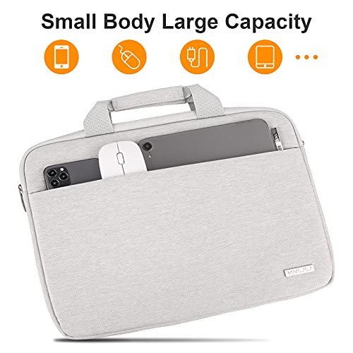 Laptop Sleeve Case 14 Inch with Handle, Waterproof, Anti 14 Inches Light Grey - Bild 4 von 7