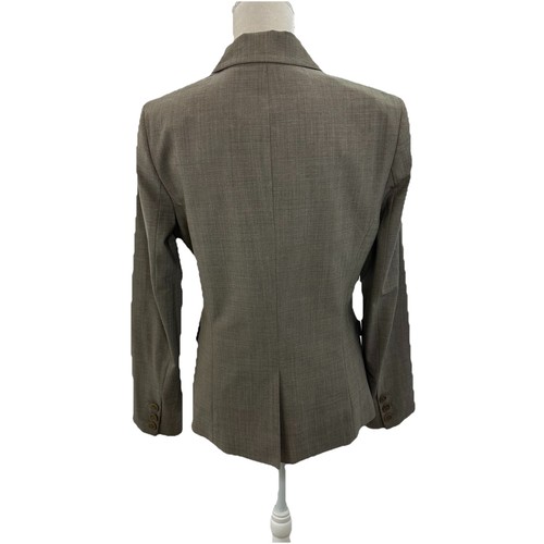 Chaqueta Blazer Theory Beige Lana Mujer 10 Elástica Dos Botones Preppy Portador - Imagen 3 de 11