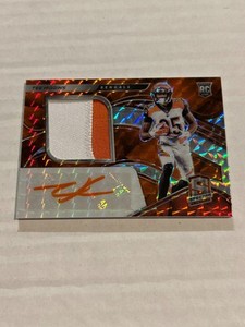 2020 PANINI SPECTRA TEE HIGGINS 12/15 ORANGE ROOKIE PATCH AUTO BENGALS SSP G3