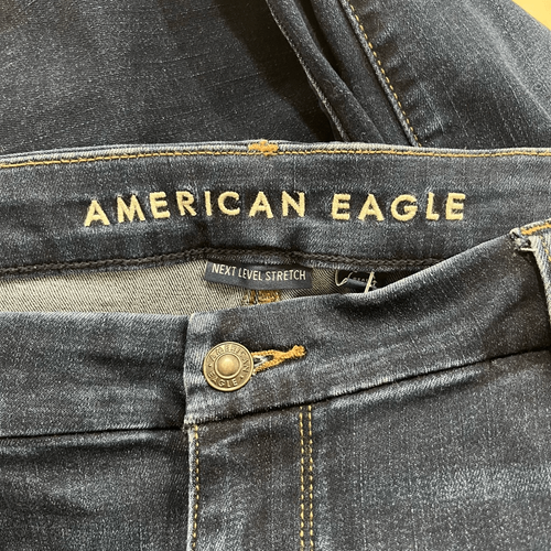 American Eagle Skinny Jeans Women's 20 Blue Denim Regular Fit Next Level Stretch - Picture 5 of 7