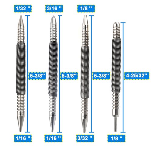 Spring Nail Set,Dual Head Nail Setter with Size Marked,4pcs Hammerless Door H... - Picture 2 of 8