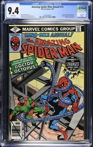 Amazing Spider-Man Annual #13 CGC 9.4 White Pages Marvel Comics 1979