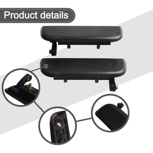 High Quality Door Handle Outer Handle 2 Pcs 2 pcs Black Exterior Auto Part - Picture 3 of 12