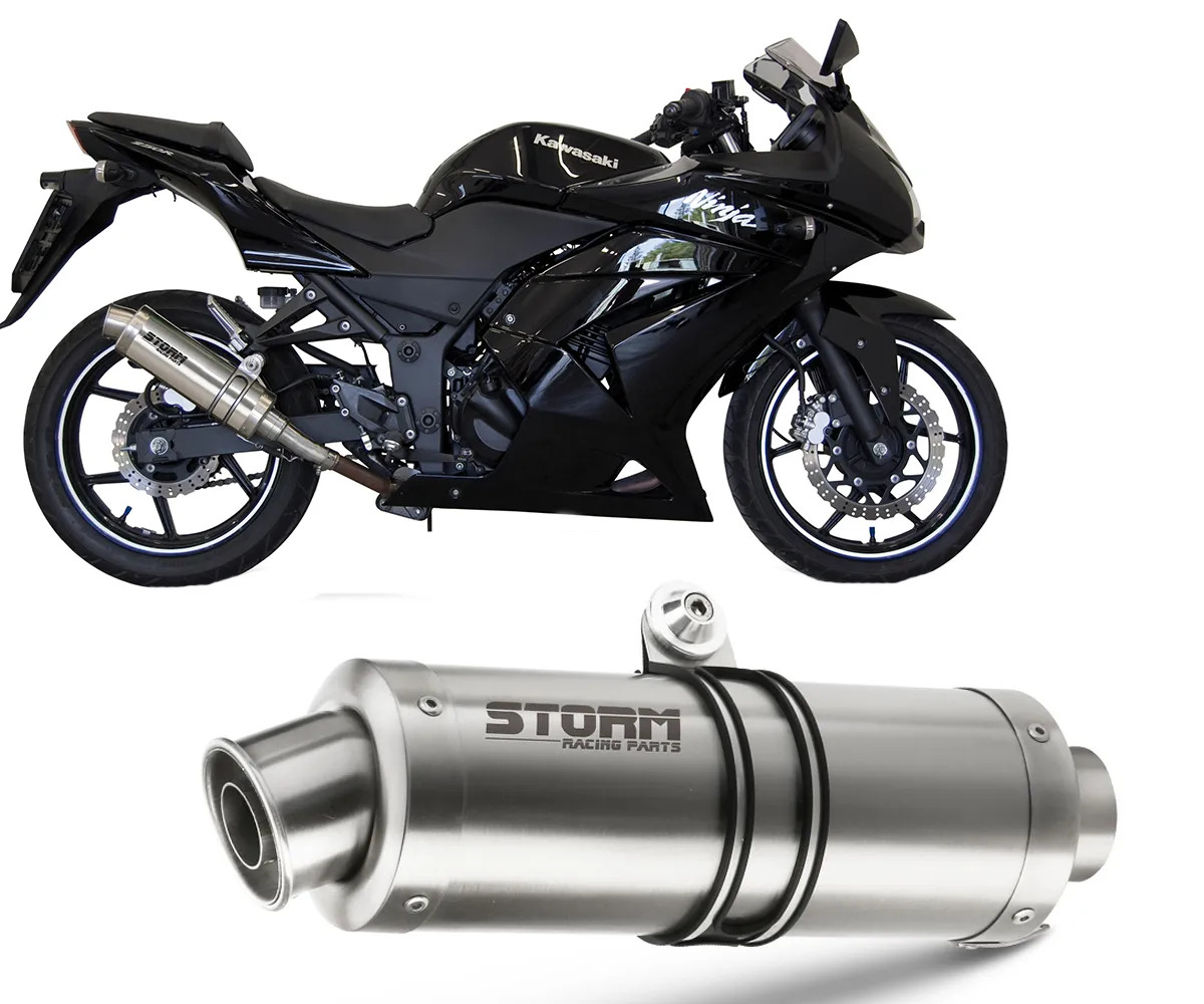 Exhaust Storm by Mivv Muffler Gp Steel for Kawasaki Ninja 250r 2008 > 2013
