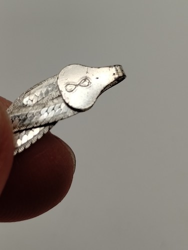 Pulsera retorcida Italia plata de ley 925 de 8" de largo para mujer - Imagen 7 de 8