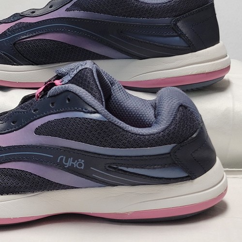Ryka Womens Agility Low Top Lace Up Running Sneaker Size 8 M, Navy/Pink 30520 - Picture 4 of 12