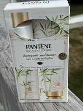 New - Pantene Nutrient Blends Shampoo  Conditioner Hair Volume Multiplier Set