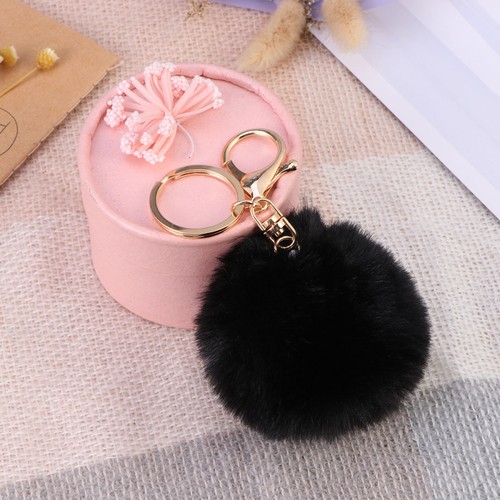 1PC 8cm Imitation Rabbit Ball Lovelty Charm Key Chain Pendant for Car Key - Imagen 9 de 12