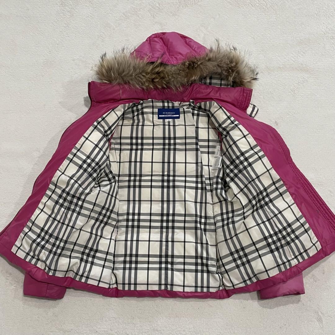BURBERRY フード付きピンクジャケット 128cm Pink Quilted Jacket - kids atelier