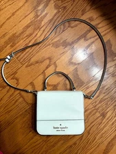 Kate Spade Min. White Leather Crossbody Used Bag