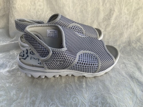 Propet TravelActi SS Women's lightweight Sandal, white Gray Silver  8.5 D (wide) - Picture 4 of 9