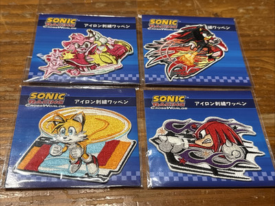 4 Sonic Racing CrossWorlds - Iron On Patches - Sega - Tails / Knuckles / Amy Ros