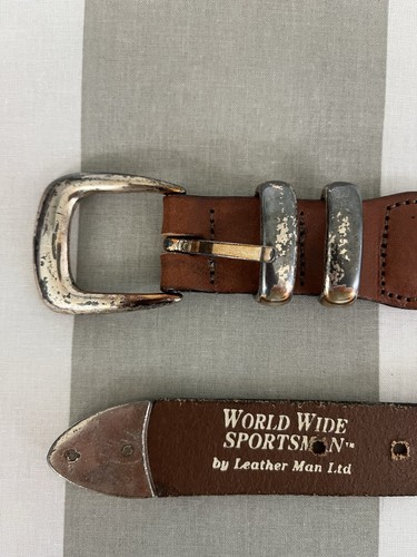Cintura uomo sportiva mondiale 36" cintura pelle tela ricamata pesce colorato - Foto 6 di 12
