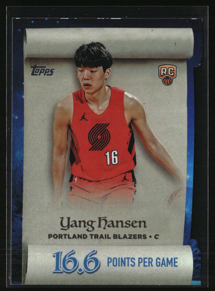 2025-26 Topps Holiday #ML-16 Yang Hansen Making The Nice List