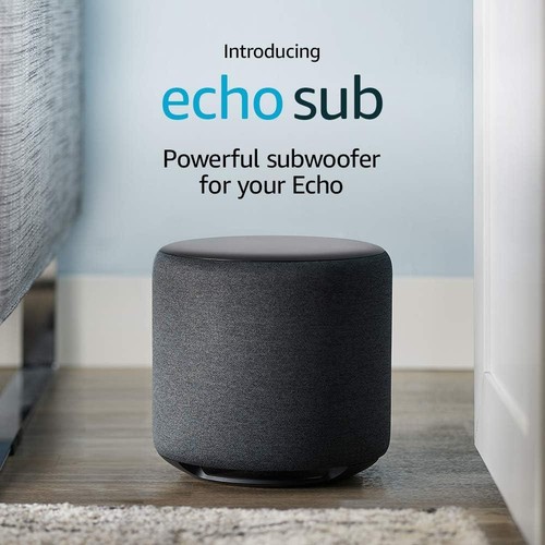 Amazon Echo Sub - Potężny inteligentny subwoofer - głęboki bas - antracoal szary - Zdjęcie 2 z 12