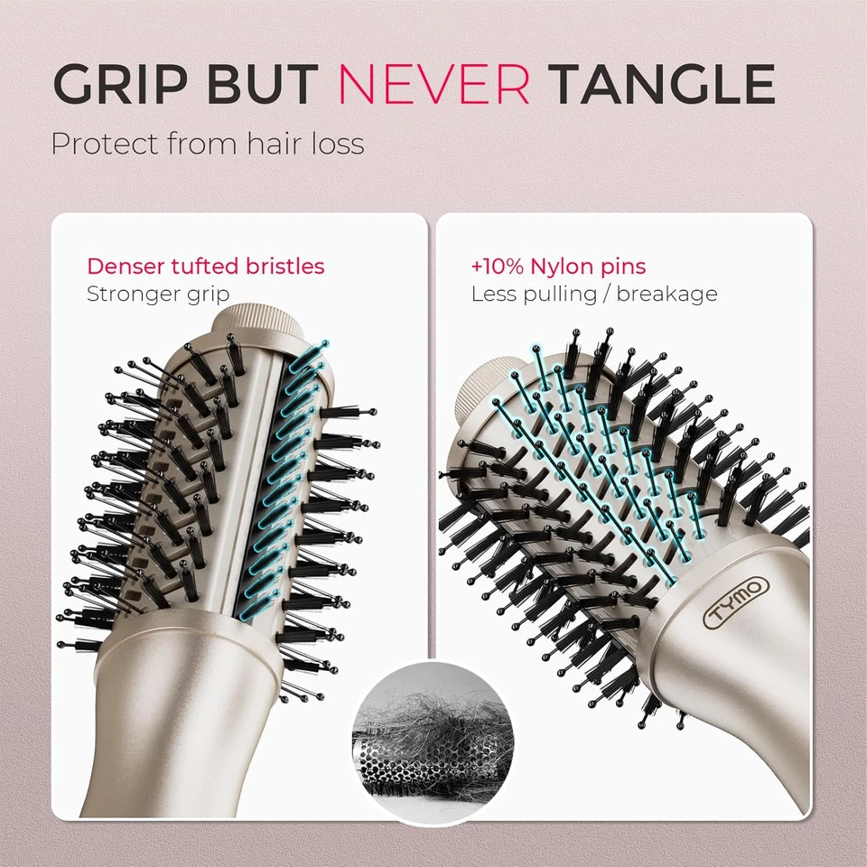 TYMO 2.0 Hair Blow Dryer Brush - Blowout Hot Air Brush, One Step Volumizer, Upgr - Image 3 of 4