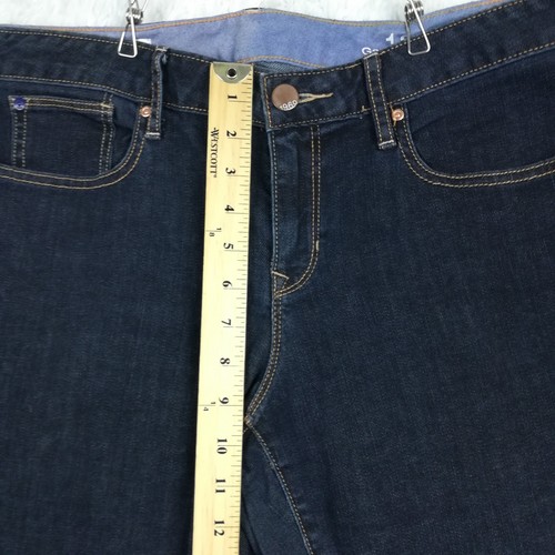 Gap 1969 Womens Jeans Curvy Boot Cut Blue Denim Dark Wash Mid Rise 14 - Picture 3 of 11