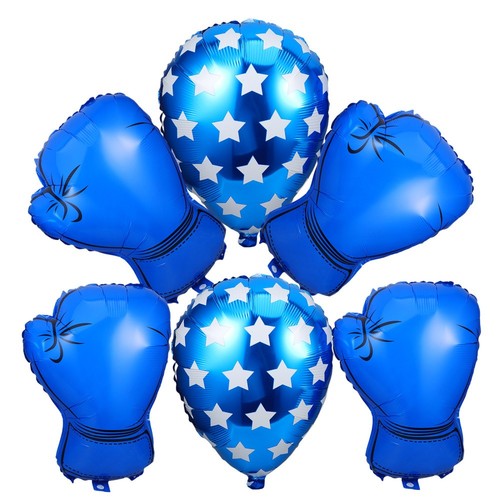 6 Pezzi Guantoni da Boxe Palloncini Uomo Decorazione Lotta Decorazioni Compleanno - Foto 7 di 10