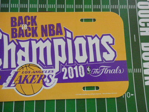 Los Angeles Lakers License Plate 2010 NBA Champions vintage NEW Kobe Bryant Shaq - Picture 7 of 10