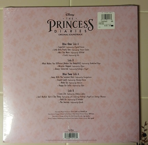 THE PRINCESS DIARIES - ORIGINAL SOUNDTRACK - CLEAR W/BLUE SPLATTER VINYL NEW - Picture 5 of 5