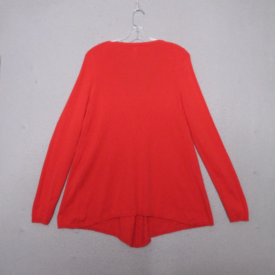 Suéter túnica blanca Warren grande naranja cachemir seda Lagenlook cuello redondo suave Foto 2 de 4