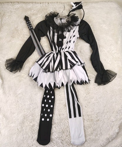 Spooktacular Creations Kinder L 10-12 Clown Narr Kostüm Messer Overall gruselig - Bild 2 von 10