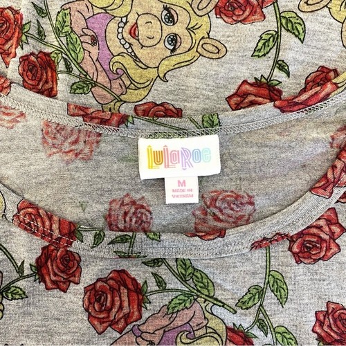 LuLaRoe Disney Miss Piggy Carly Popover T-Shirt Kleid Größe L - Bild 4 von 6