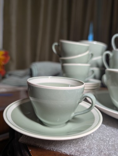 Antique Corinna Aluminia Denmark Tea Cups Saucers And Demitasse Sets 34 Pc - Picture 9 of 21