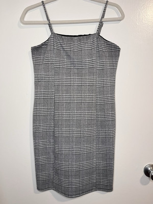 Active USA Grunge Mini Dress Stretch Houndstooth L | eBay