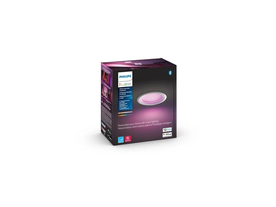 Philips Hue 4" LED White & Color Ambiance Recessed Downlight 578419 - Image 2 of 4
