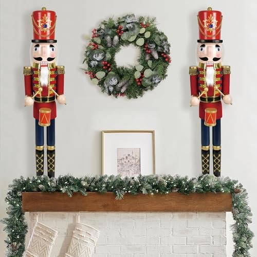 Cascanueces rojo Jeco 36 pulgadas Drummer Soldier - Imagen 3 de 9
