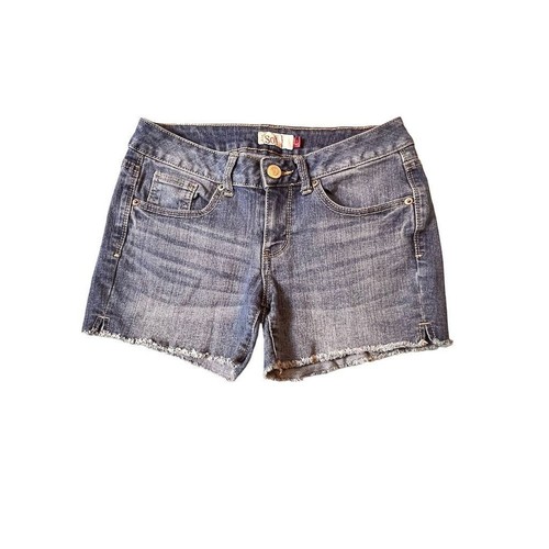 SO Junior Denim Cutoff Shorts Blue Size 5 Casual Summer - Picture 2 of 9