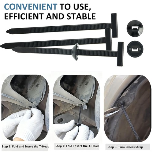 Nylon Cable Tie Buckles-Heavy Duty Zip Ties Holder Fasteners Self-locking - Picture 3 of 8