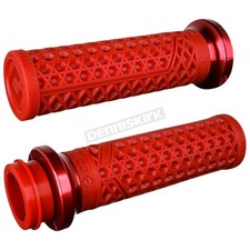 ODI Dark Red/Red TBW  1 in. Vans Harley Davidson Grips V31VHTWDR-R