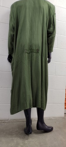 1980s New Wave Coat Avant-garde Olive Green Shoulders Unisex Androgynous XL 1X - Picture 9 of 24