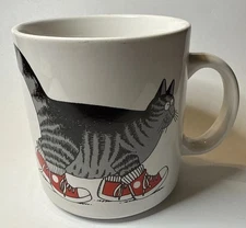 Vtg B. Kliban Mug Cats In Red Sneakers 1989 Ceramic