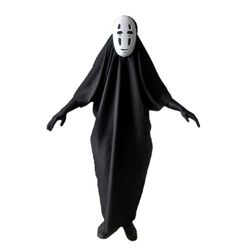 Cosplay Kostüm kein Gesicht Mann Spirited Away Kostüm mit Maske Handschuhe Halloween UK - Bild 13 von 19