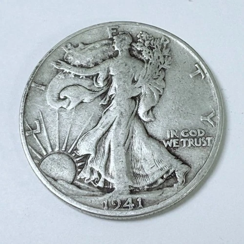 1941-S 50C Walking Liberty Half Dollar 90% Silver Fine Details #4550