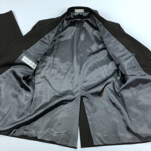 Geoffrey Beene 37S 30x36 Brown 100% Wool Birdseye Mens Jacket Pants Suit - Picture 14 of 24