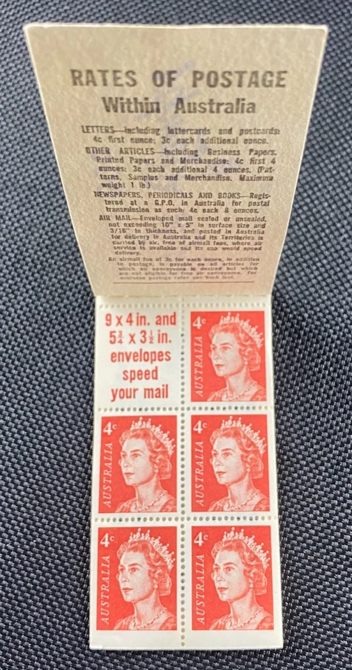 Folleto de 15 estampillas MNH rojo QEII de la reina Isabel II QEII 1966 60c Foto 2 de 3