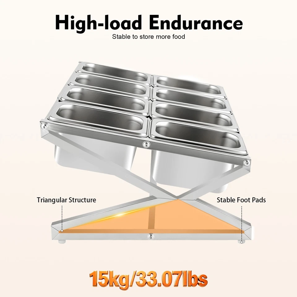 Pizza Topping Station, 8 Stainless Steel Seasoning Containers with Lids, - Image 3 of 4