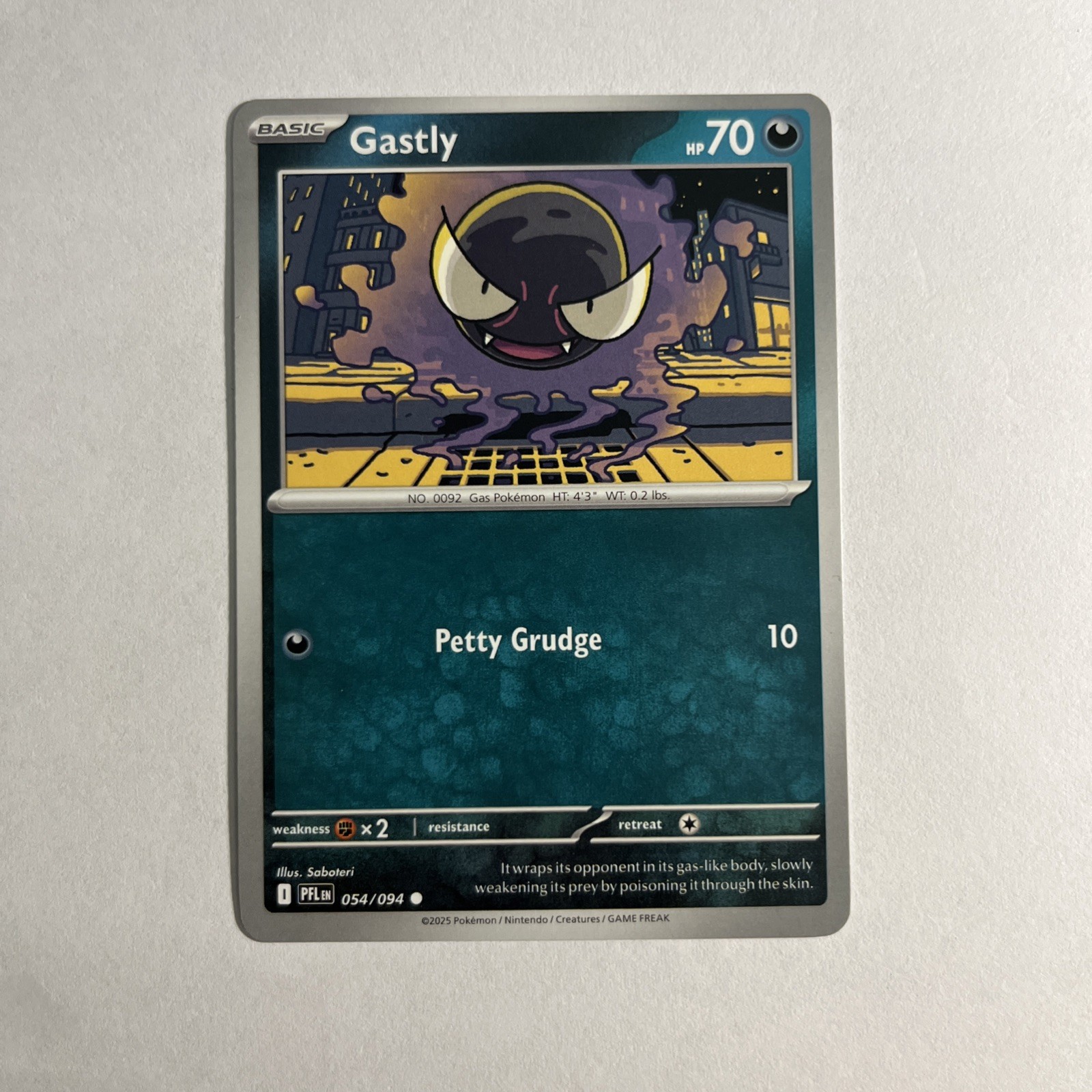 Gastly 054/094 Pokemon Phantasmal Flames EN Common NM 2025