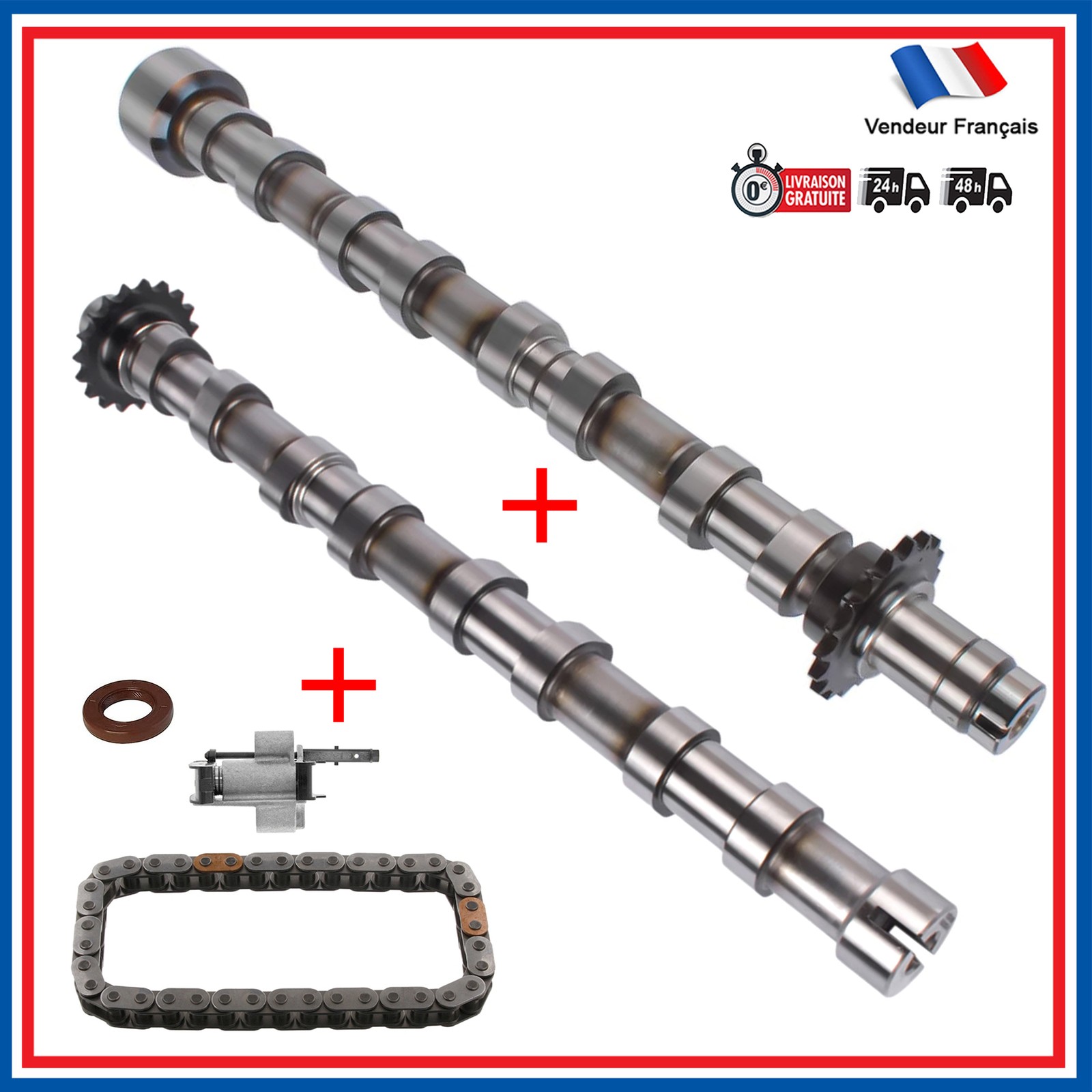 Arbre à cames et kit chaîne de distribution pour Peugeot 3008 et 308